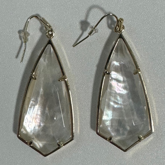 Kendra Scott Caroline Suspended Ivory MOP Earrings - Picture 2 of 2